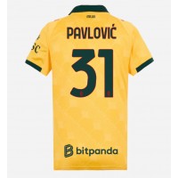 AC Milan Strahinja Pavlovic #31 Tretí Ženy futbalový dres 2025-26 Krátky Rukáv